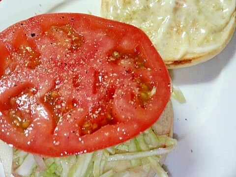 春キャベツとトマトの柚子マヨサンド